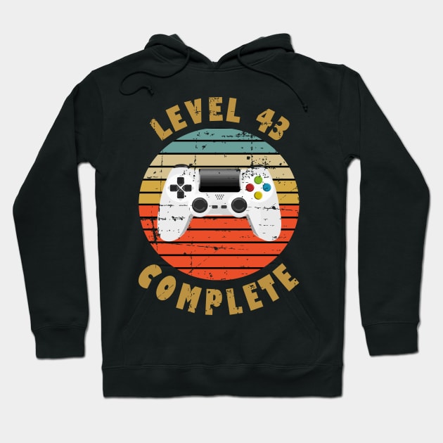 43rd Birthday Gifts For Him or Her Level 43 Complete Hoodie by RW